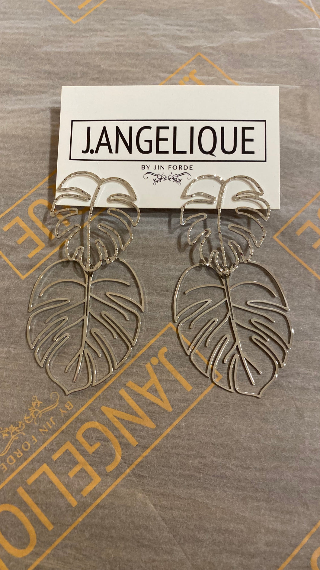 Silver Palm Luxe Earrings
