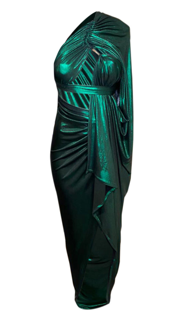valeria dress in emerald metallic j.angelique Valeria Dress