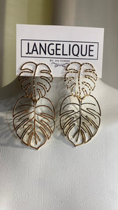 Gold Palm Luxe Earrings