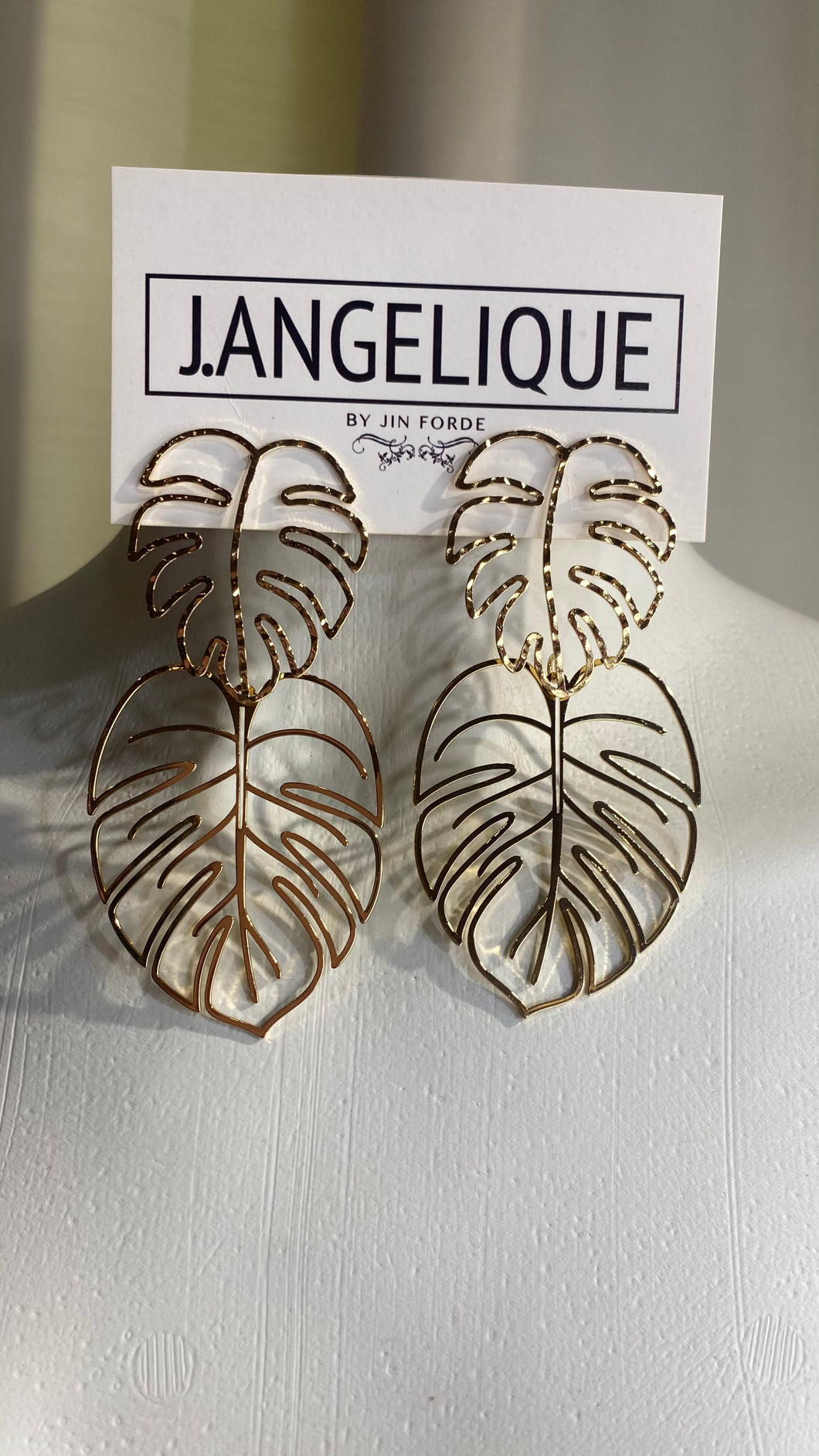 Gold Palm Luxe Earrings