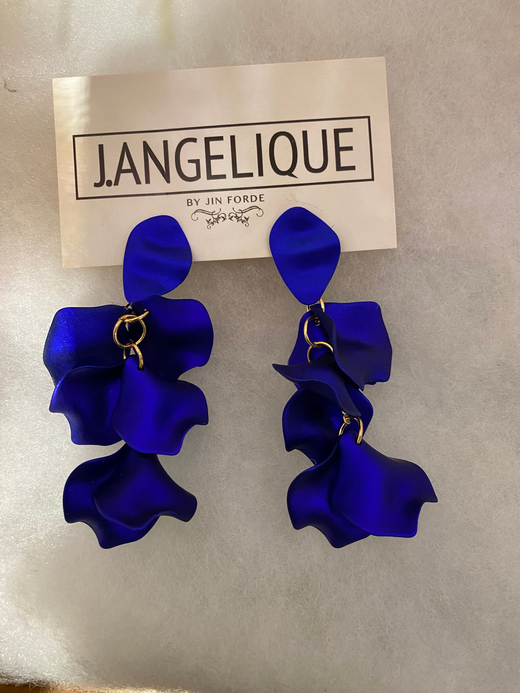 Royal Blue petal earrings