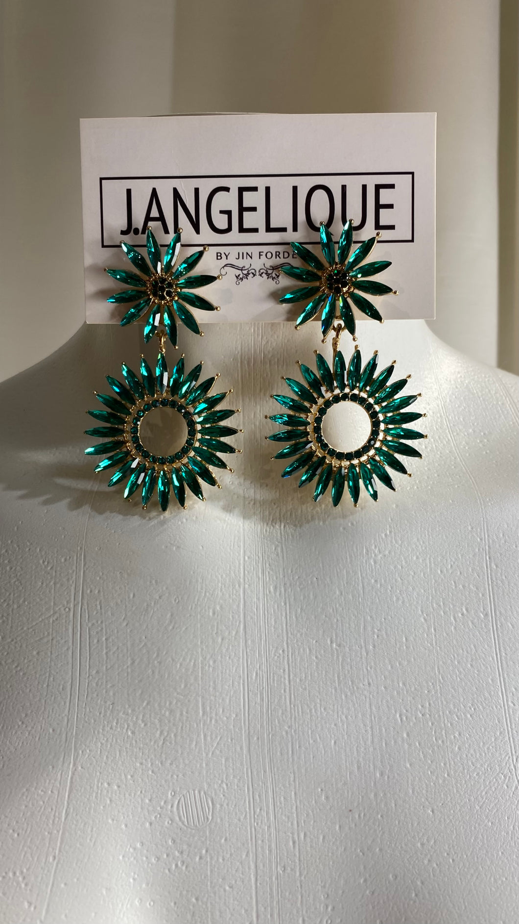 Emerald Beam Earrings