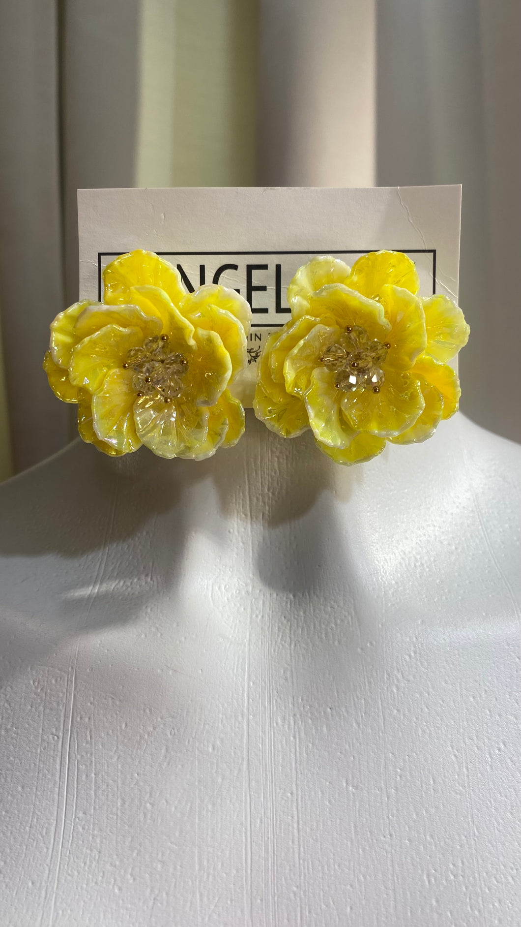 Yellow Blossom Stud  Earrings