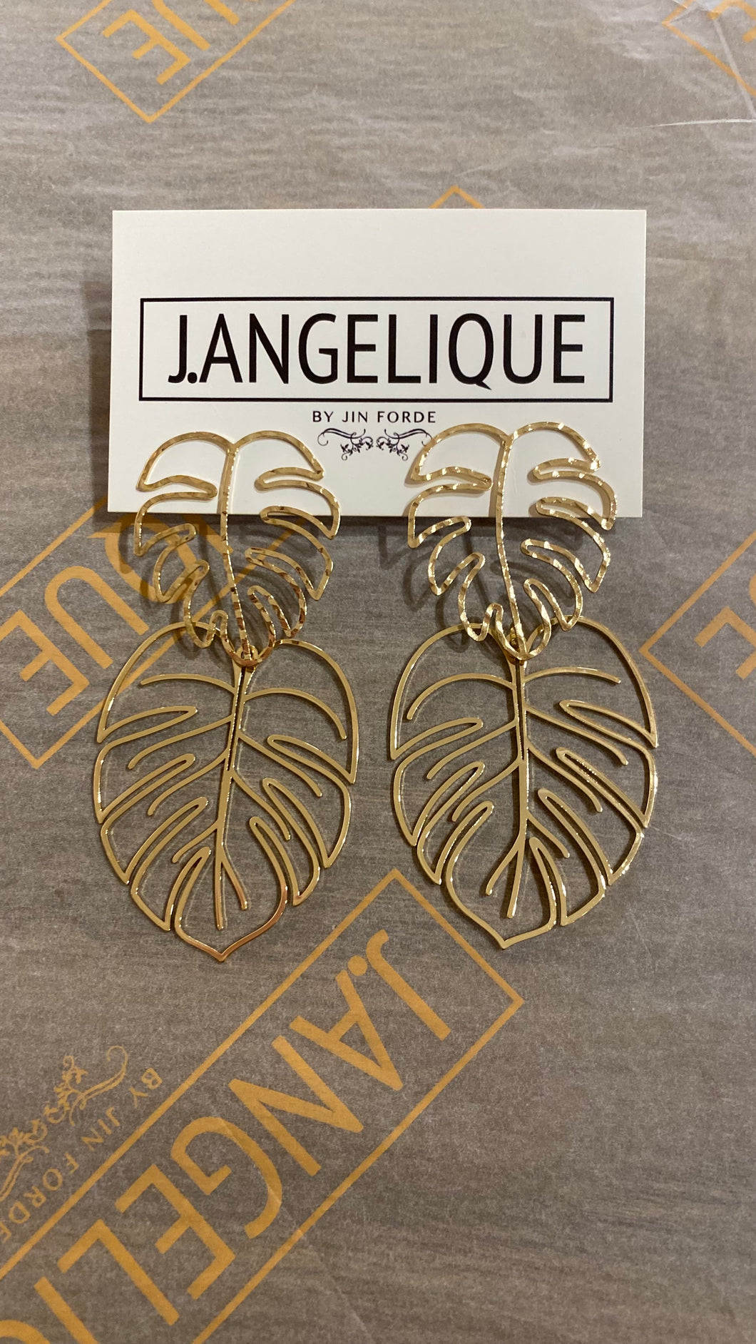 Gold Palm Luxe Earrings