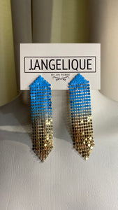 Blue Disco Earrings