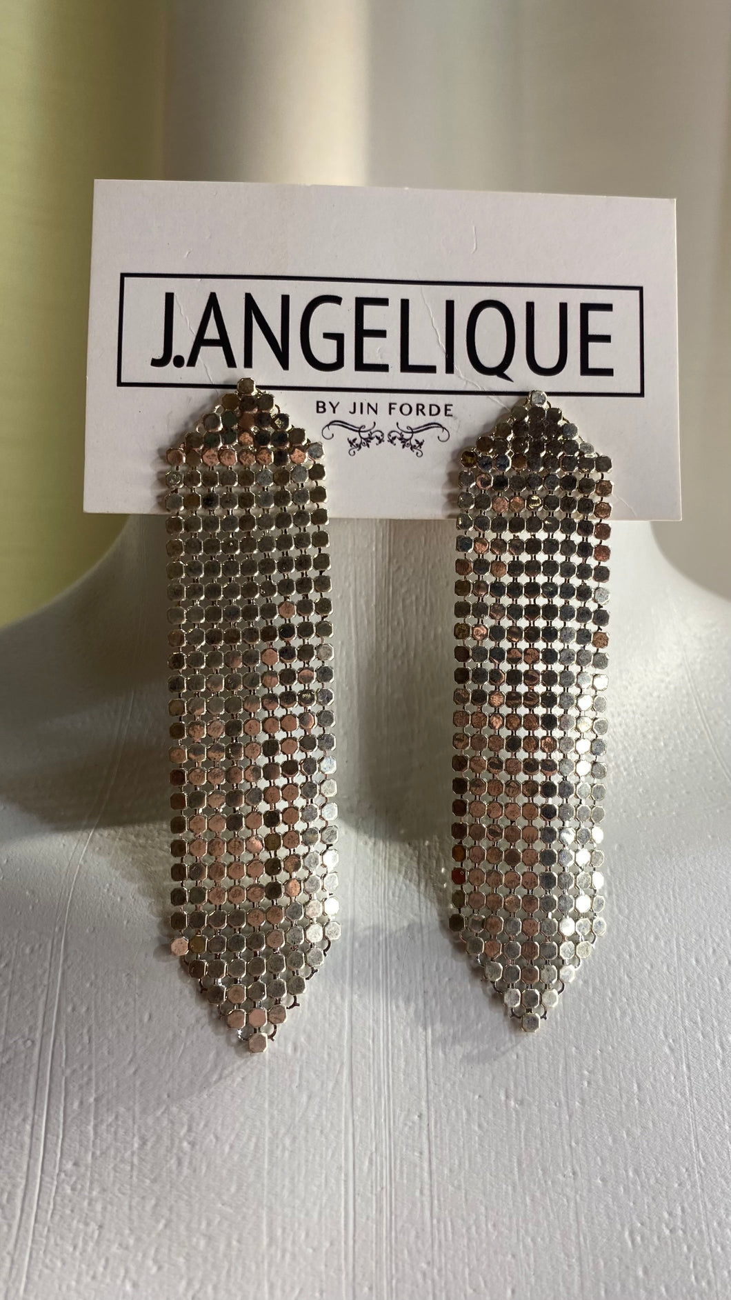 Silver Disco Earrings