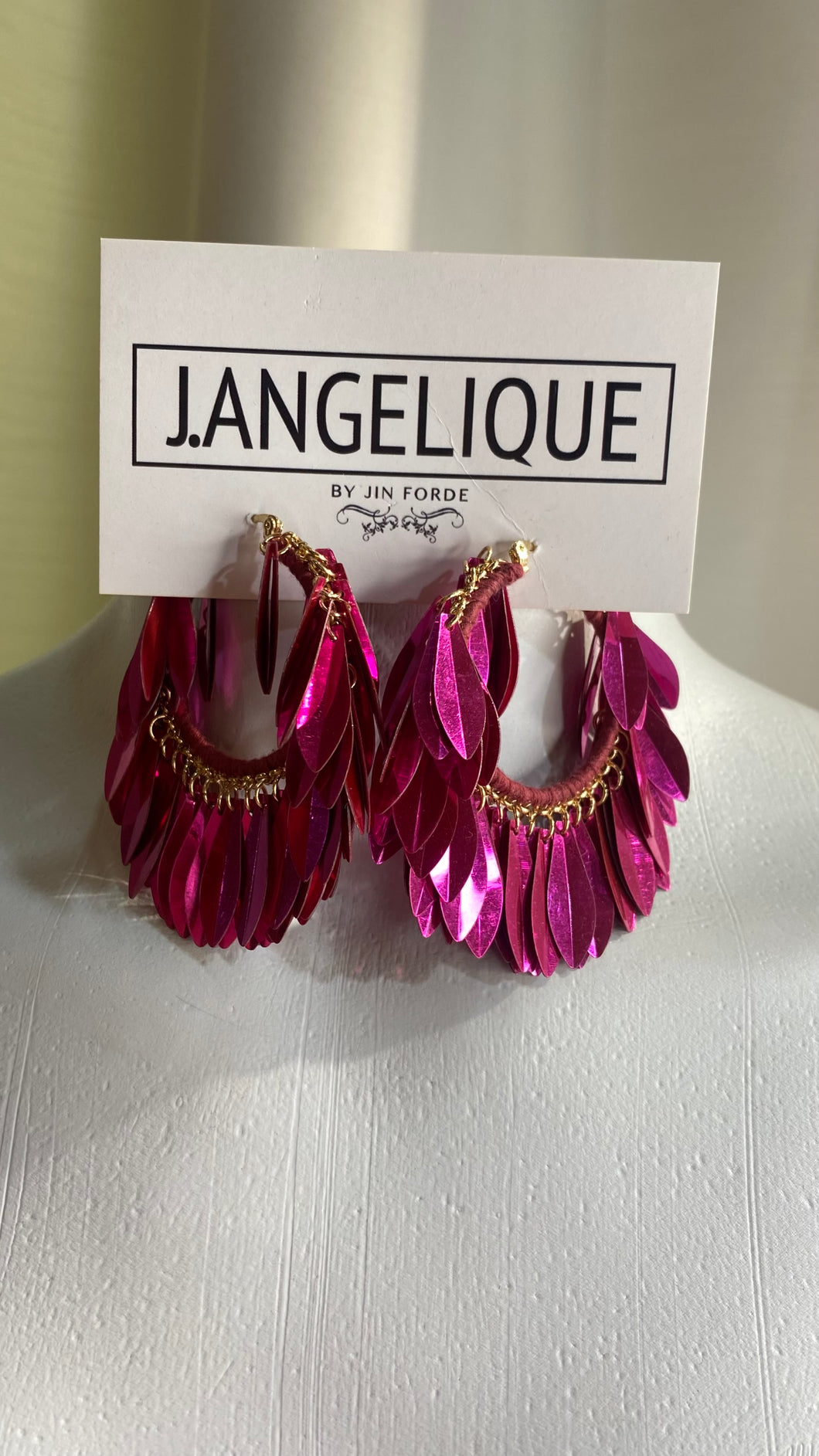 Pink Tribal Flair Hoops