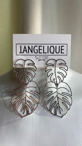 Silver Palm Luxe Earrings