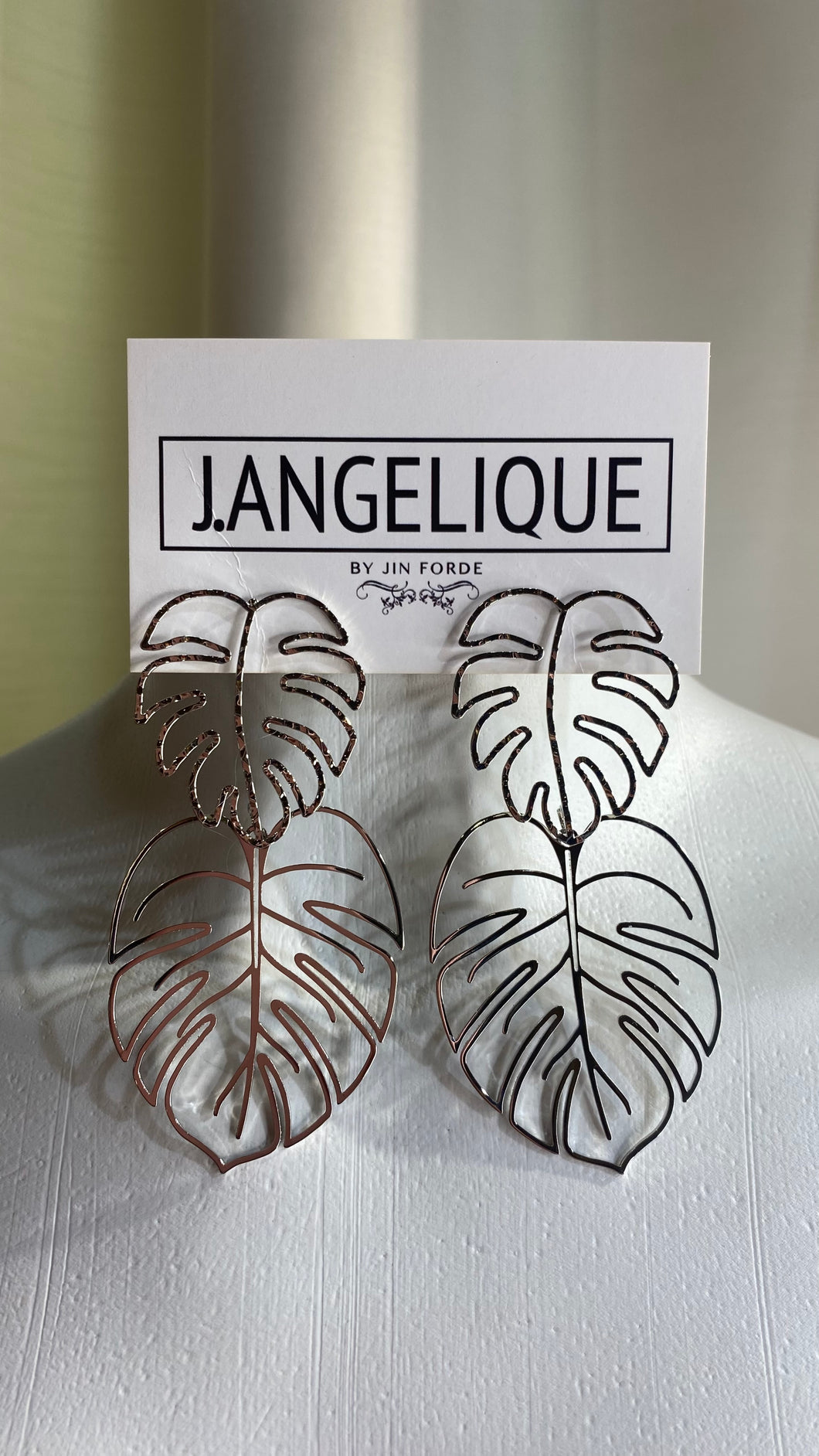 Silver Palm Luxe Earrings