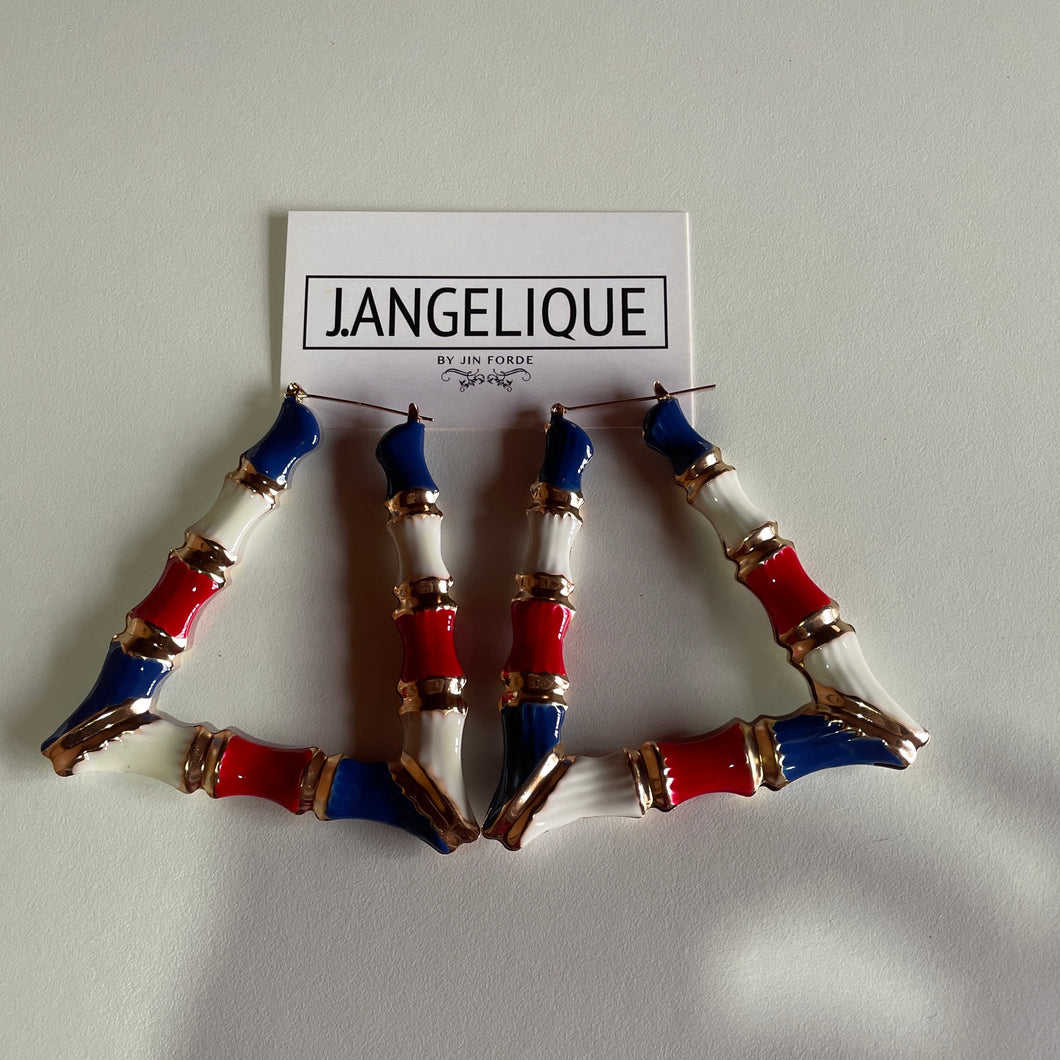 Multicolored Bamboo Earring