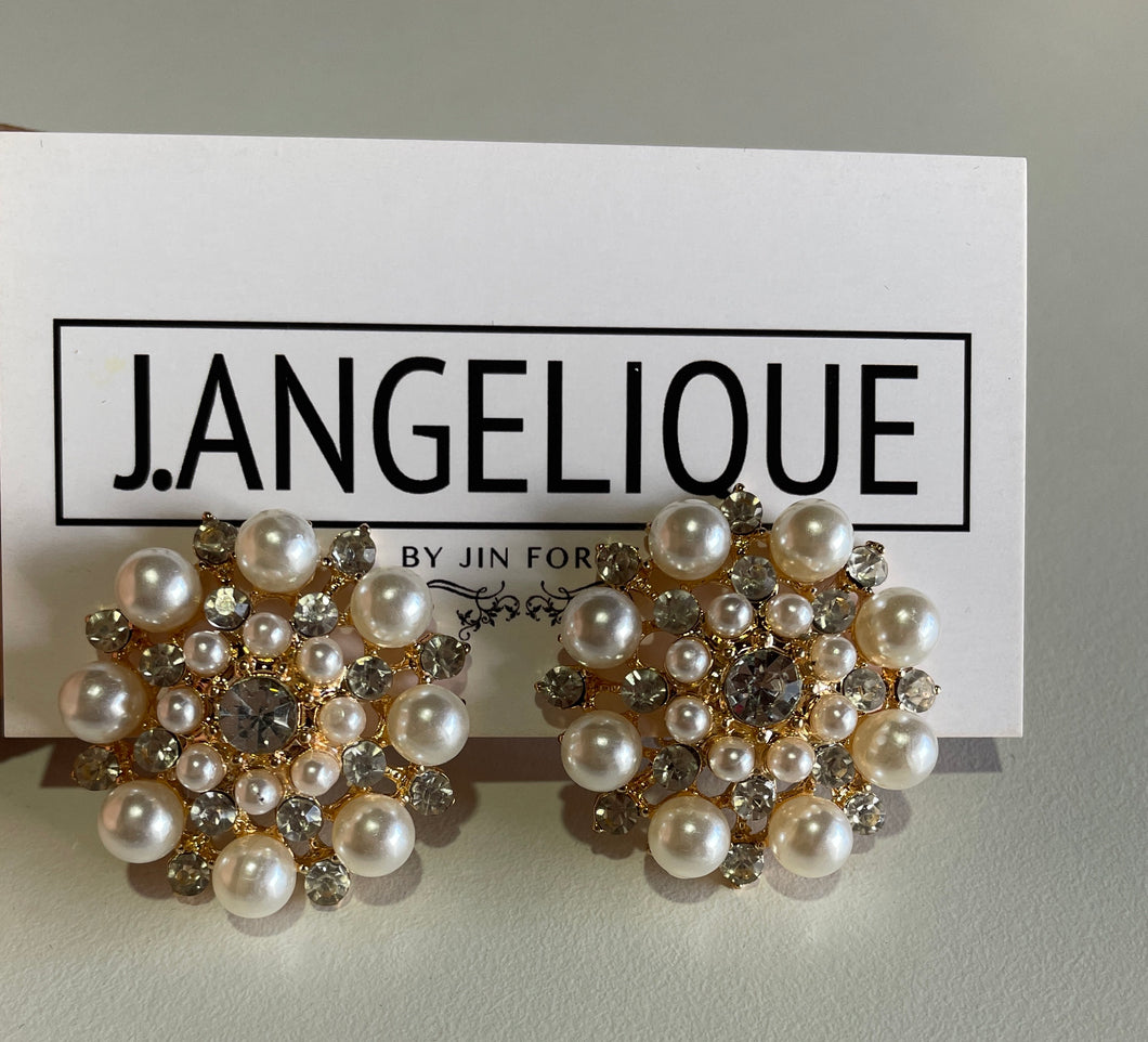 Pearly Clip-On Earrings