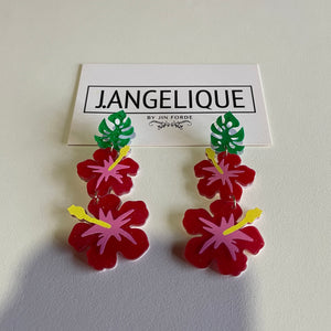 Hibiscus Acrylic Earring