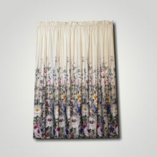 Load image into Gallery viewer, Feel the luxury with our Mango Sugar Rose Classic Drapes. Transform your room into  a Floral Garden Escape. Rose Classic Drapes are two-way; the flowers may be featured cascading downwards or as a border. Match with our comfy Rose Demi Duvet that will be available soon.  54 x 96” Sold by the pair Black Out Hints of Lilac
