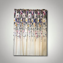 Load image into Gallery viewer, Feel the luxury with our Mango Sugar Rose Classic Drapes. Transform your room into  a Floral Garden Escape. Rose Classic Drapes are two-way; the flowers may be featured cascading downwards or as a border. Match with our comfy Rose Demi Duvet that will be available soon.  54 x 96” Sold by the pair Black Out Hints of Lilac
