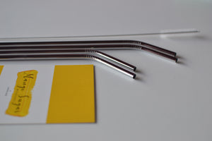 Metal Straws (Curved, Reusable)